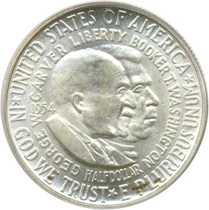 image for: 1954 50c Wash-Carver PCGS MS65