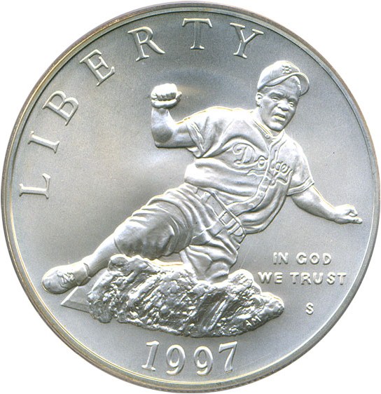 image for: 1997-S $1 Jackie Robinson PCGS MS69