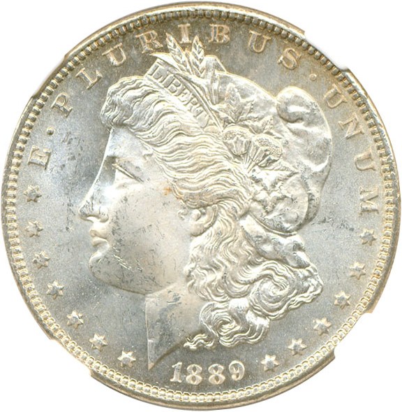 image for: Top 100 VAM: 1889 $1 NGC MS64 (VAM-22  Bar Wing)