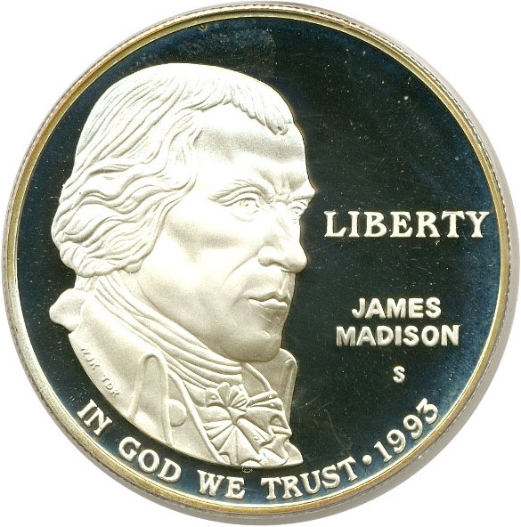 image for: 1993-S $1 Madison PCGS Proof 69 DCameo