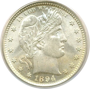 image for: 1894 25c PCGS MS64