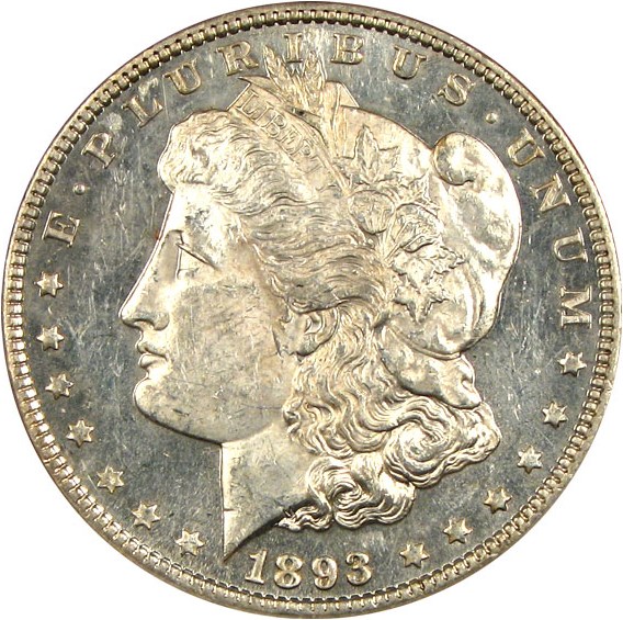 image for: 1893 $1  NGC AU58 PL