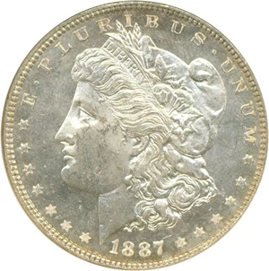 image for: 1887 $1 NGC MS62 PL