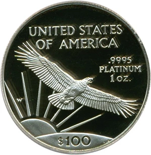 image for: 1997-W $100 Platinum Eagle PCGS Proof 70 DCameo