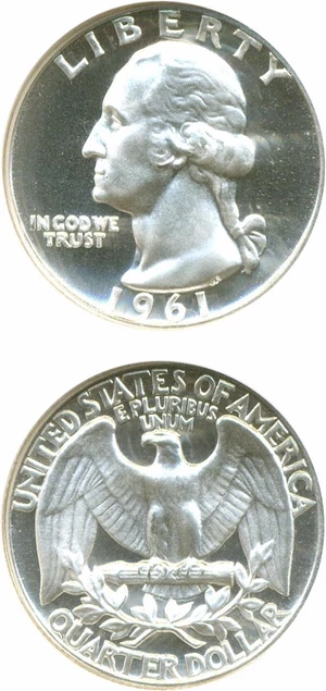 image for: 1961 25c NGC Proof 69 UCameo