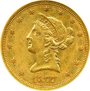 image for: 1877-S $10 NGC AU55