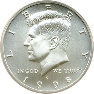 image for: 1998-S 50c SMS PCGS SP70