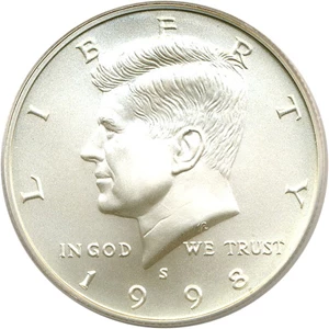 image for: 1998-S 50c SMS PCGS SP70