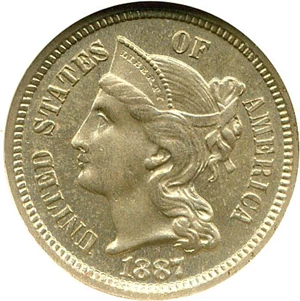 image for: 1887/6 3cN NGC Proof 64