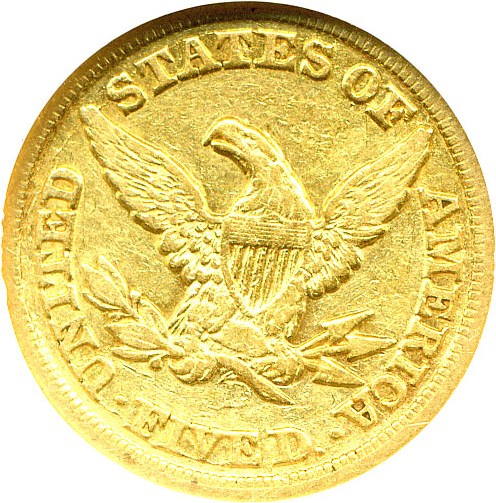 image for: 1850-D $5 NGC XF40