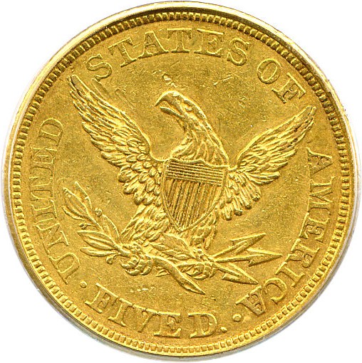 image for: 1844 $5 PCGS XF45