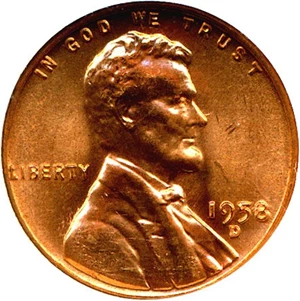 image for: 1958-D 1c NGC MS66 RD