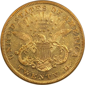 image for: 1871-CC $20 PCGS AU53