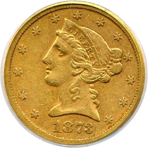 image for: 1873-S $5 PCGS XF40