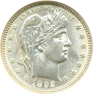 image for: 1892-S 25c NGC MS63