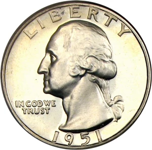 image for: 1951 25c NGC Proof 67 Cameo
