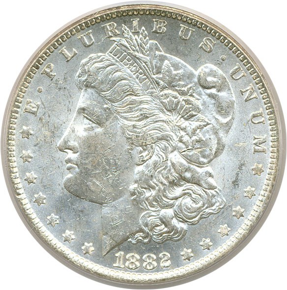 image for: 1882-O/S $1 PCGS MS61  (Weak)