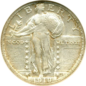 image for: 1918/7-S 25c DGS XF45 (Lightly Cleaned)