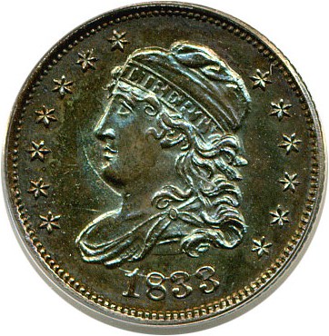 image for: 1833 H10c ANACS MS62