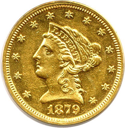 image for: 1879-S $2 1/2 PCGS AU53