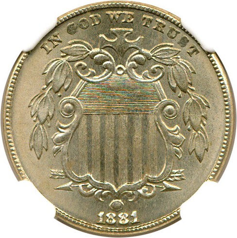 image for: 1881 5c NGC MS66