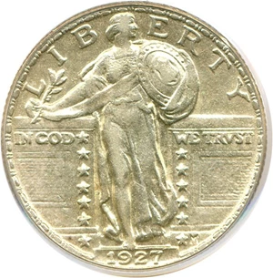 image for: 1927 25c PCGS AU55