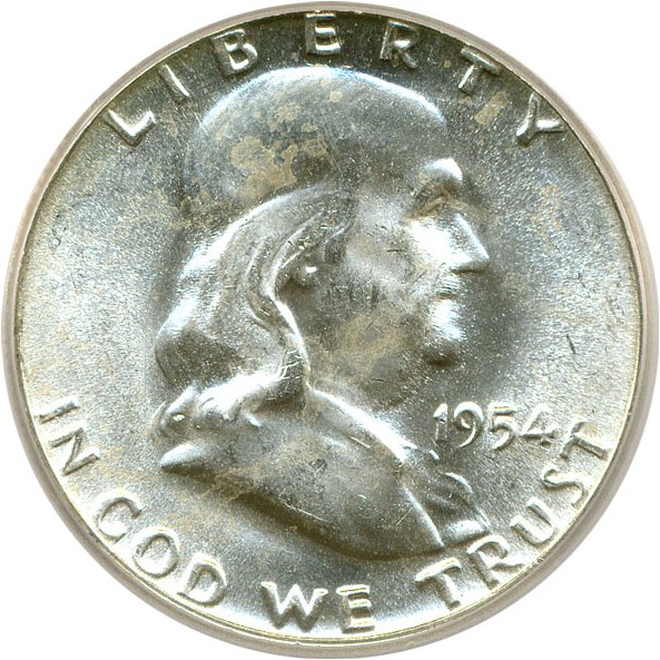 image for: 1954 50c ICG MS64