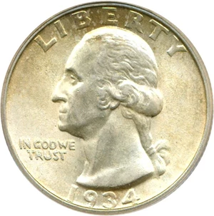 image for: 1934 25c Doubled Die PCGS/CAC MS63