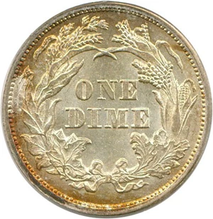 image for: 1870 10c PCGS MS63