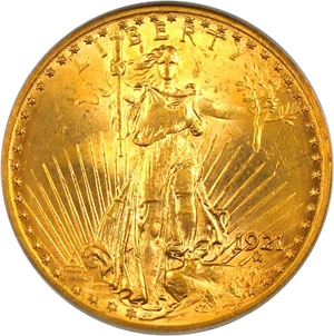 image for: 1921 $20 PCGS MS61