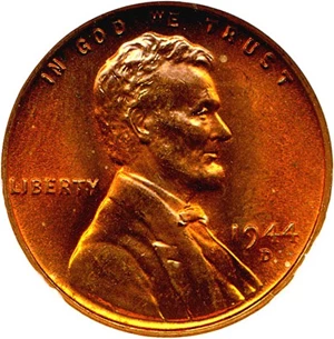 image for: 1944-D 1c NGC MS67 RD