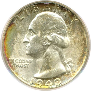image for: 1943-S Doubled Die 25c PCGS/CAC MS64 * Color *