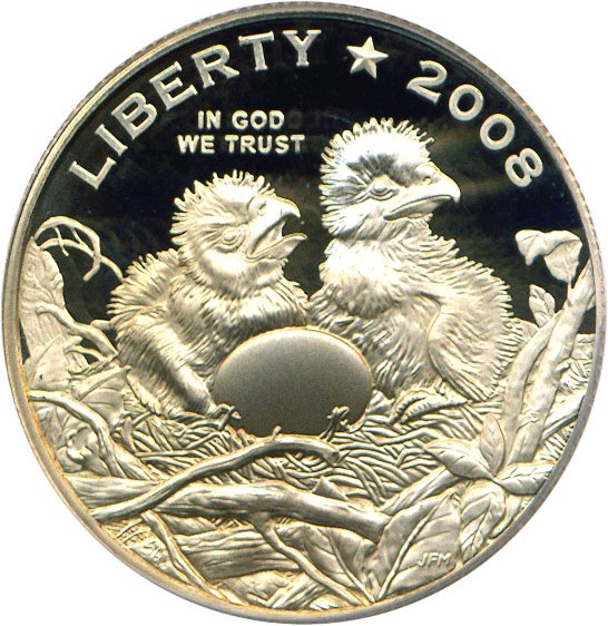 image for: 2008-S 50c PCGS Proof 69 DCameo (Bald Eagle)