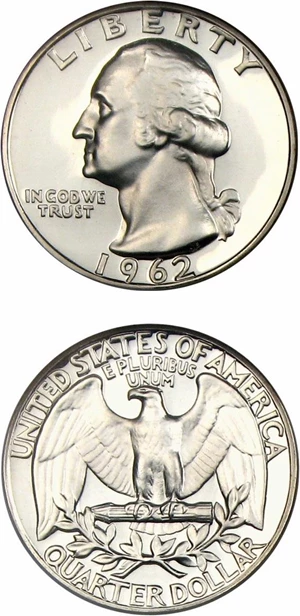 image for: 1962 25c NGC Proof 69 UCameo