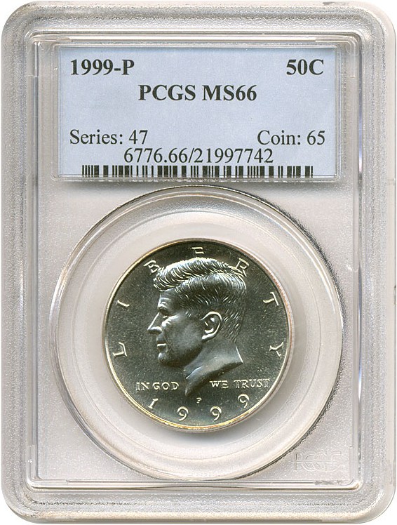 image for: 1999-P 50c PCGS MS66