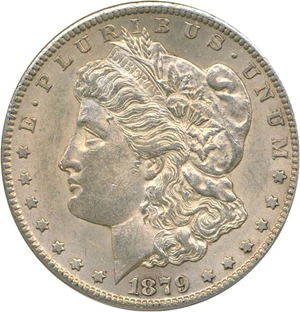 image for: 1879-CC Capped Die $1 PCGS/CAC AU55 (VAM 3)