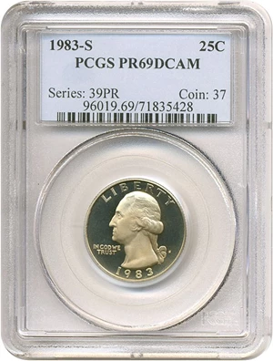 image for: 1983-S 25c PCGS Proof 69 DCameo