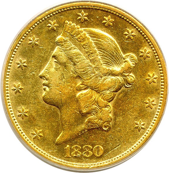 image for: 1880 $20 PCGS VF20  OGH