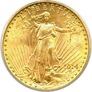 image for: 1914 $20 PCGS MS63
