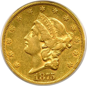image for: 1875-CC $20 PCGS/CAC XF45