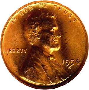 image for: 1954-S 1c NGC MS67 RD