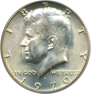 image for: 1970-D 50c PCGS MS65