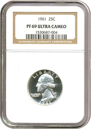 image for: 1961 25c NGC Proof 69 UCameo