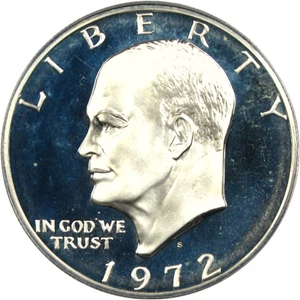 image for: 1972-S $1 PCGS Proof 68 DCameo (Silver)