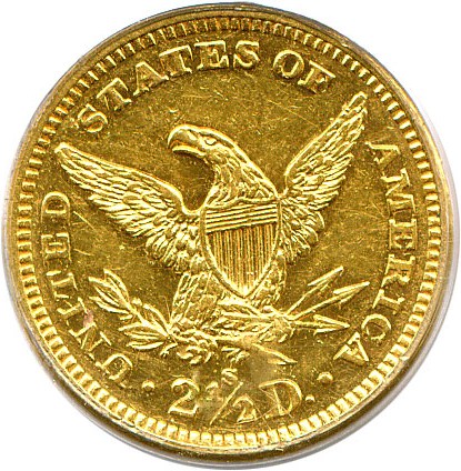 image for: 1879-S $2 1/2 PCGS AU53