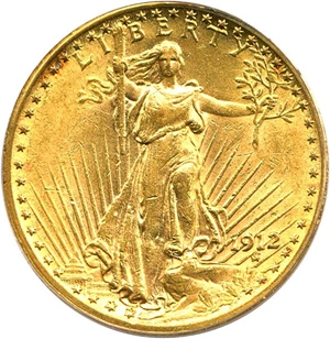 image for: 1912 $20 PCGS MS62