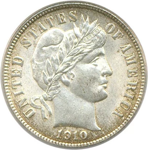 image for: 1910 10c PCGS MS64