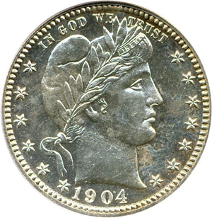image for: 1904 25c PCGS Proof 64