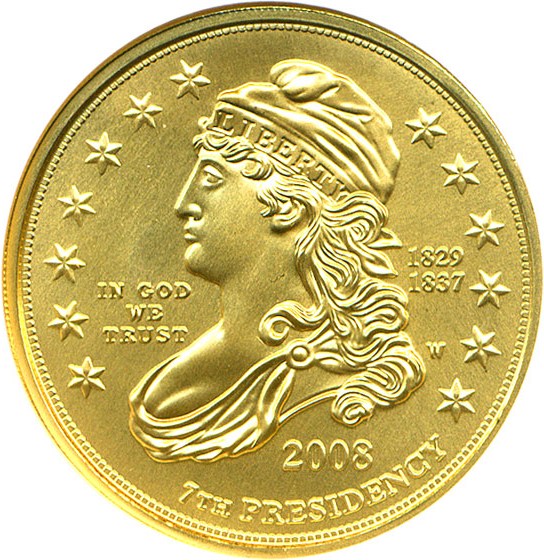 image for: 2008-W $10 NGC MS69  (Jackson's Liberty)