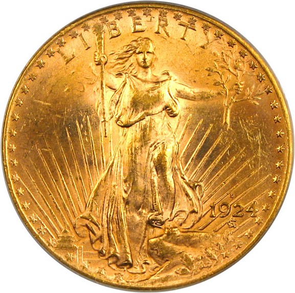 image for: 1924-D $20 PCGS/CAC MS63
